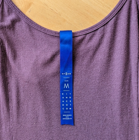 Kit and Ace Cashmere Fitted Midi Dress - Eggplant - Medium - Picture 3 of 4